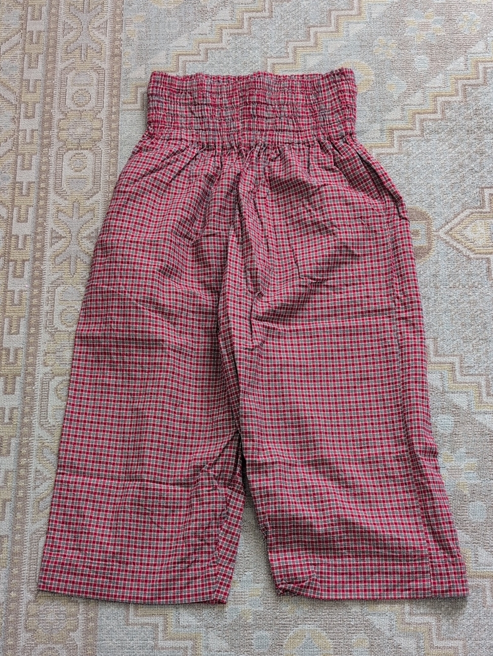 Caron Callahan Nora Pants in Red Micro Plaid